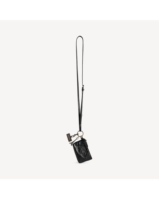 Balenciaga Black Le City Phone Strap With Pouch