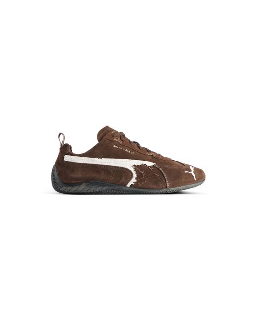 Balenciaga Brown Speedcat Suede