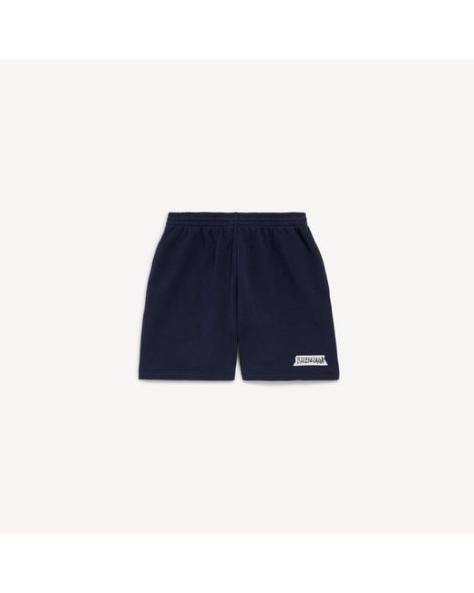 Balenciaga Blue Masking Tape Regular Fit Shorts for men