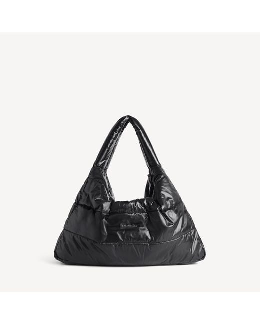Balenciaga Black Puffer Hobo Bag Medium for men