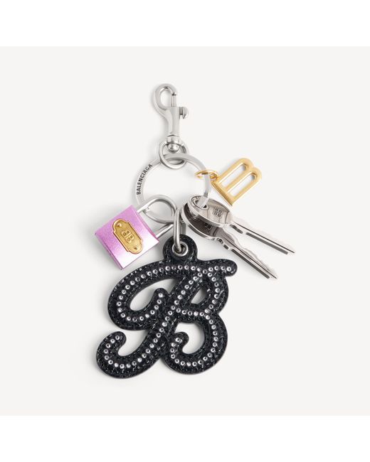 Balenciaga White Charm/keyring Qixi Crystal B