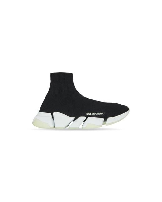 Balenciaga Black Speed 2.0 Recycled Knit Sneaker Glow In The Dark