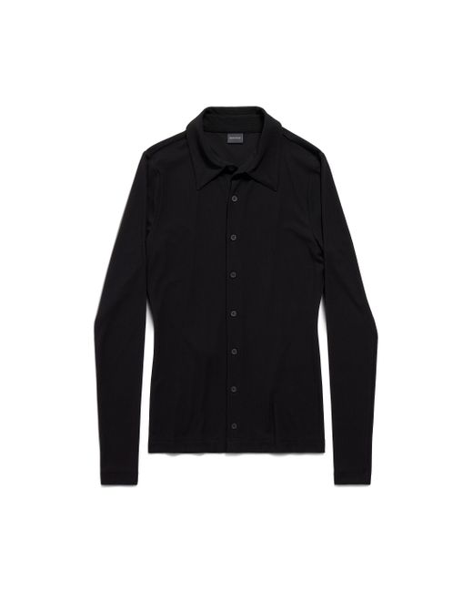 Balenciaga Black Stretch Shirt Fitted