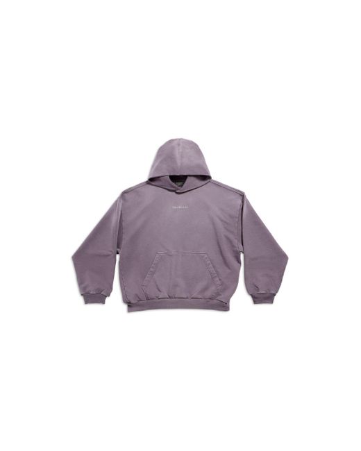 Balenciaga Back hoodie medium fit in Purple für Herren