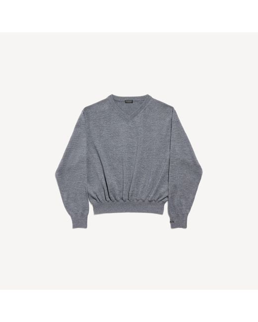 Balenciaga Gray V-Neck Sweater