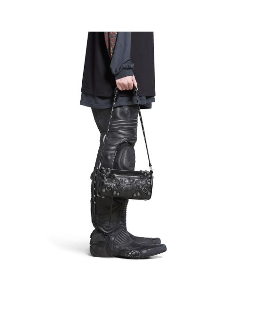 Balenciaga Black Le Cagole Cylinder Bag for men