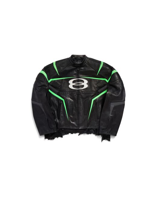 Balenciaga Green Unity Sports Icon Racer Jacket