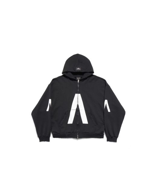 Balenciaga Black Music Archive Series Connected Zip-up Hoodie Medium Fit for men