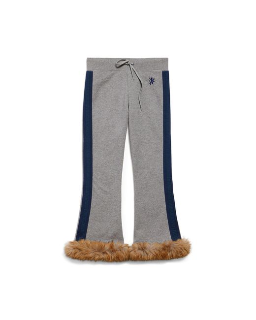 Balenciaga Blue Lion Flared Capri Sweatpants