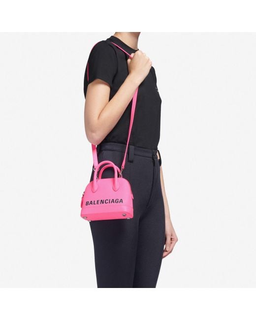 Balenciaga Ville Xxs Top Handle Bag in Pink Lyst