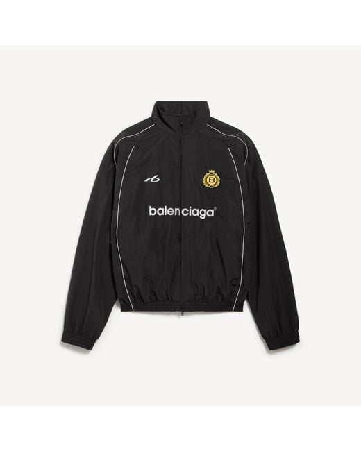 Balenciaga Black Soccer Tracksuit Jacket for men