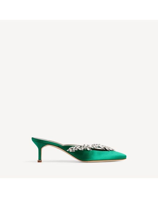 Balenciaga Green Manolo Blahnik Mule