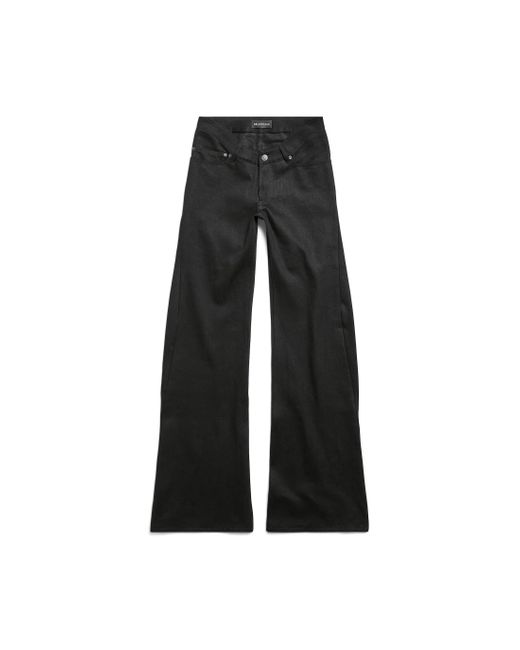 Balenciaga Black Curved Waist Pants