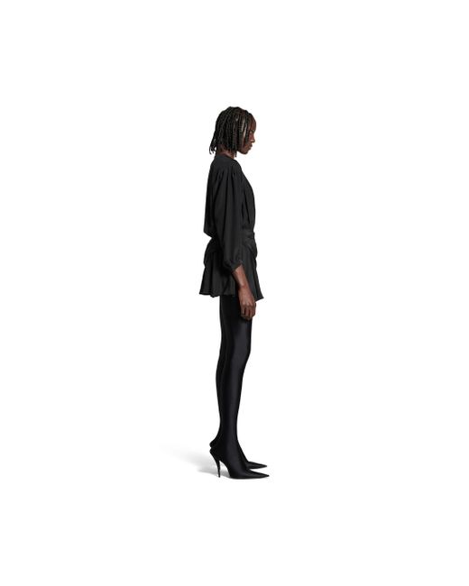 Balenciaga Black V-neck Mini Dress