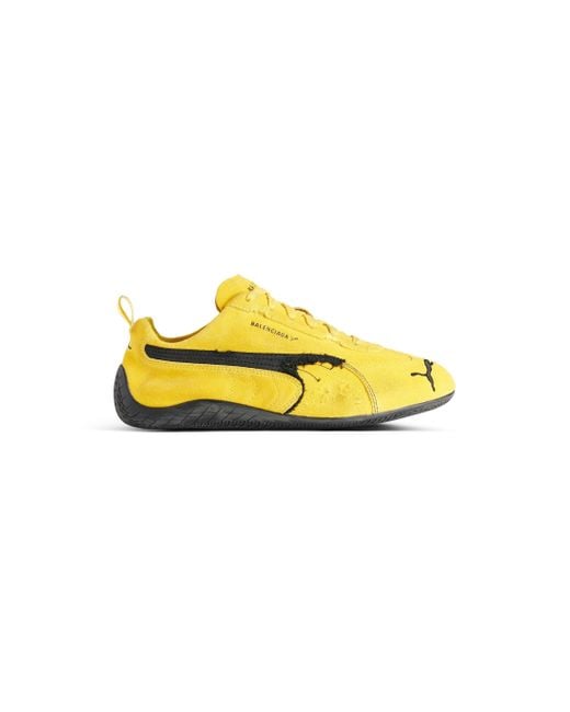 Balenciaga Yellow Speedcat Suede