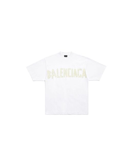 Balenciaga Tape type t-shirt medium fit in White für Herren