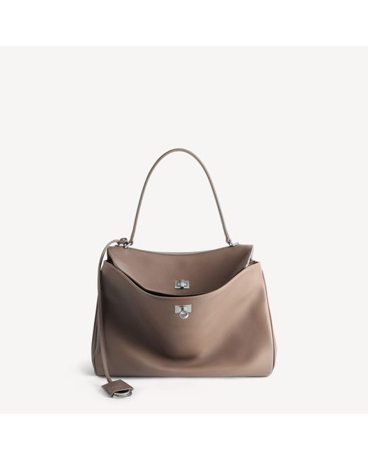 Balenciaga Brown Rodeo Handbag Medium