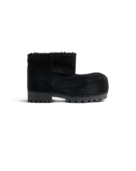 Balenciaga Black Alaska Fur Bootie for men