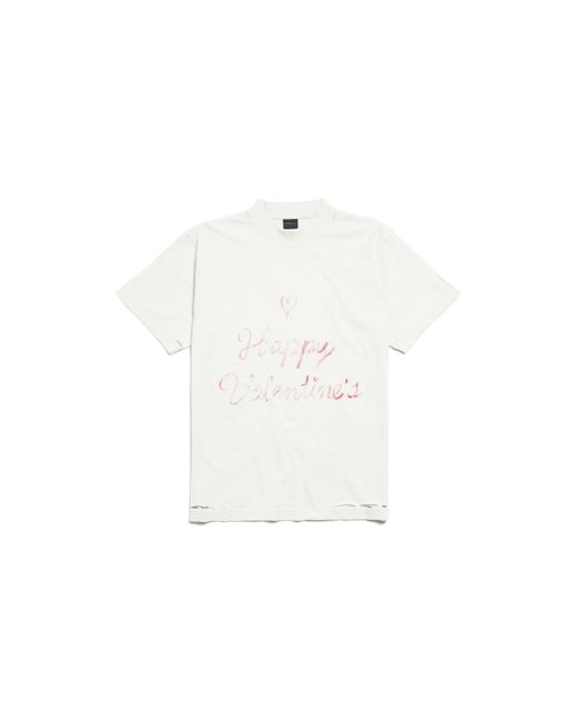Balenciaga White Lipstick Valentines T-Shirt Small Fit