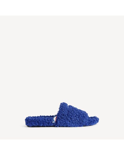 Balenciaga Blue Nba Collaboration Furry Open Mule for men