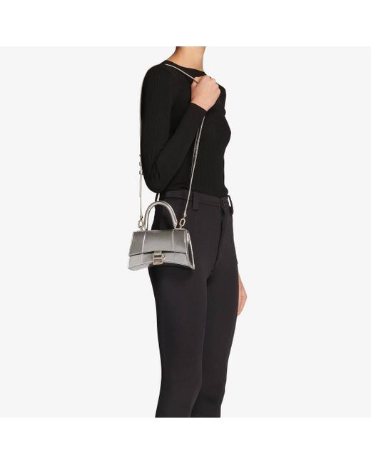 Balenciaga Hourglass XS tophandle bag for Women  Silver in UAE  Level  Shoes
