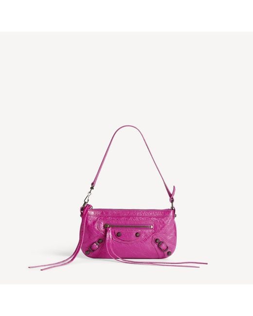 Balenciaga Purple Le City Pouch On Strap