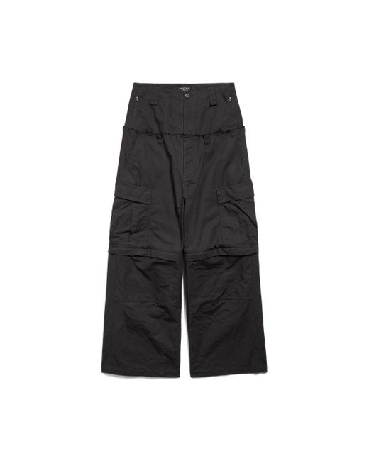 Balenciaga Black Cut-up Cargo Pants