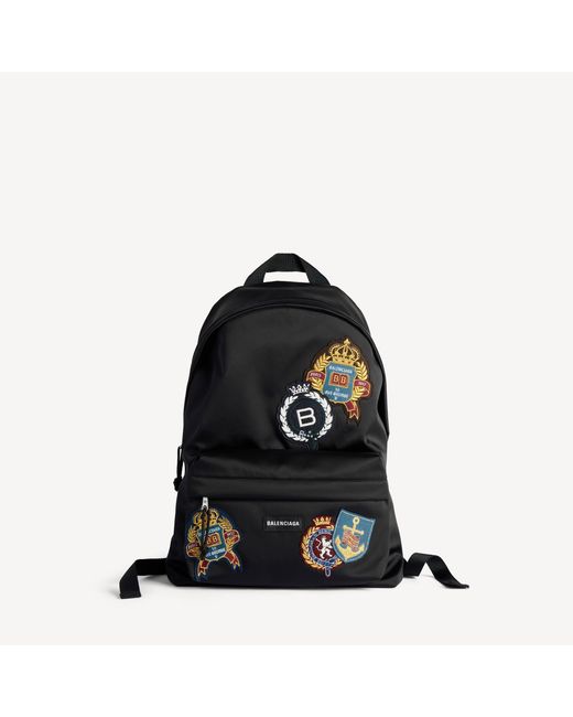 Balenciaga Black Explorer Backpack for men