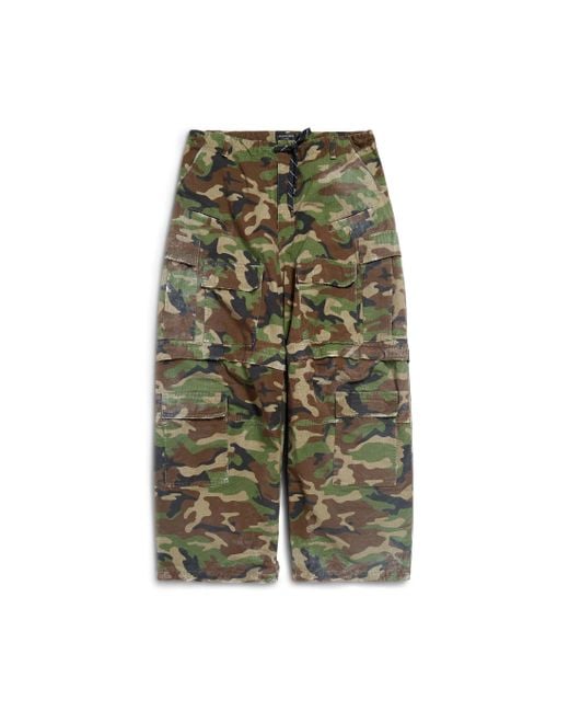 Balenciaga Green Large Cargo Trousers