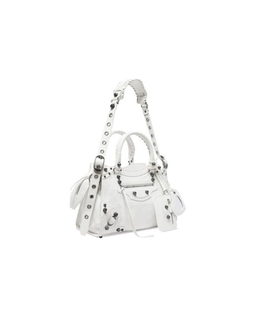 Balenciaga Neo Cagole City Small Handbag White