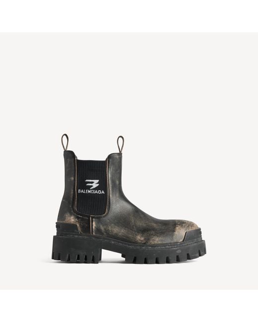 Balenciaga Black Strike Chelsea Boot for men