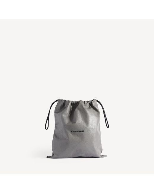 Balenciaga Gray Shopper Dust Bag Pouch for men
