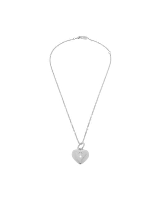 Balenciaga Metallic Amour Heart Necklace