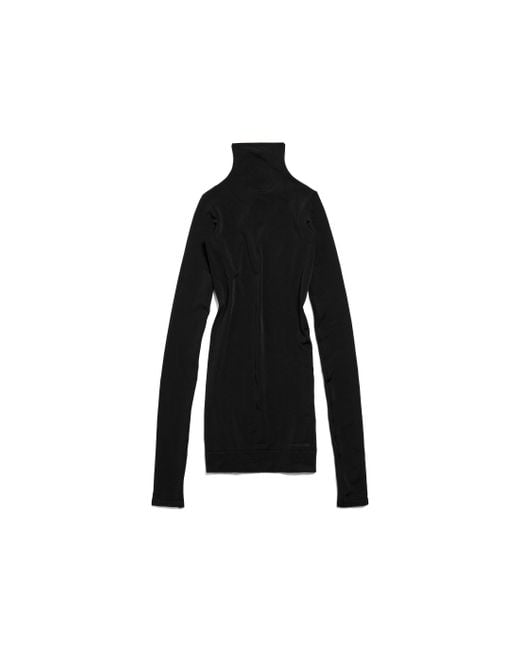 Mini abito a maniche lunghe di Balenciaga in Black