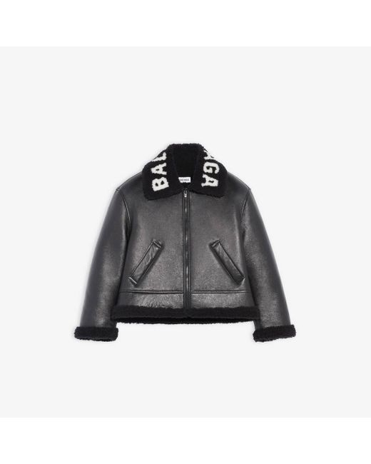 Balenciaga Black Cocoon Shearling Jacket