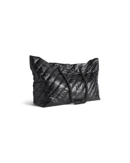 Balenciaga Crush Large Carry All Tote Bag Quilted in Black Lyst