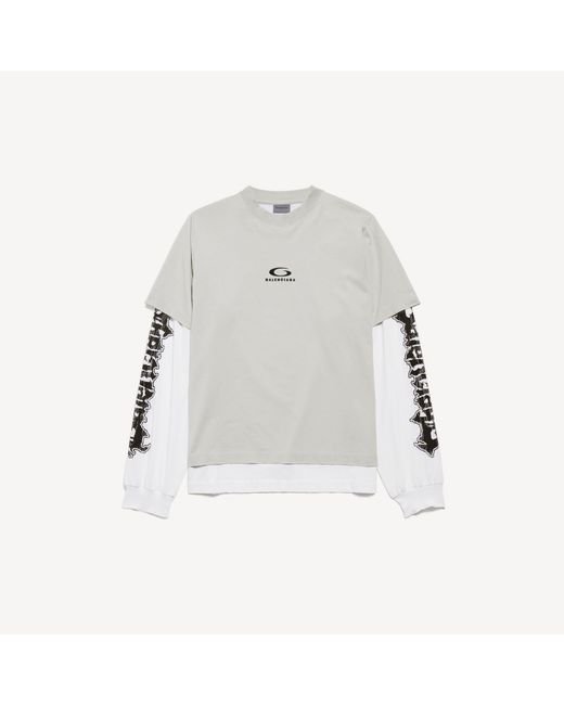 Balenciaga White Hybrid Double T-Shirt for men