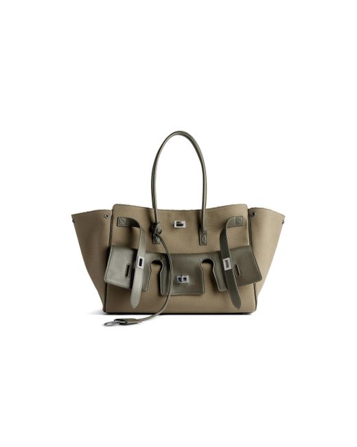 ハンドバッグ BALENCIAGA ARMY GREEN MEDIUM CARRY ALL BEL AIR HANDBAG Balenciaga Bel Air Carry All Bag Medium in Green | Lyst