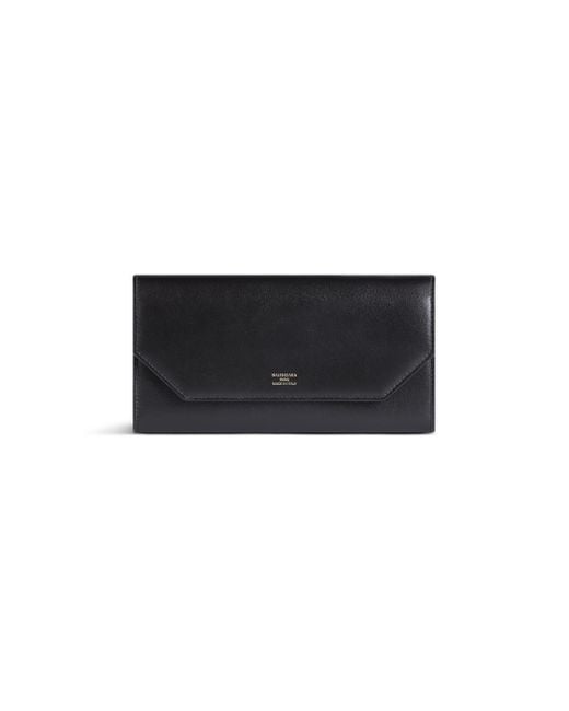 Balenciaga Black Envelope Long Wallet With Card Holder