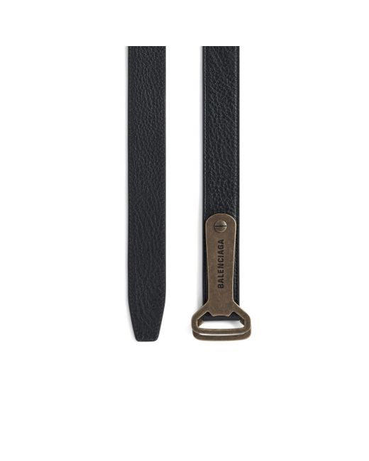 Balenciaga Black Bottle Opener D Ring Belt for men