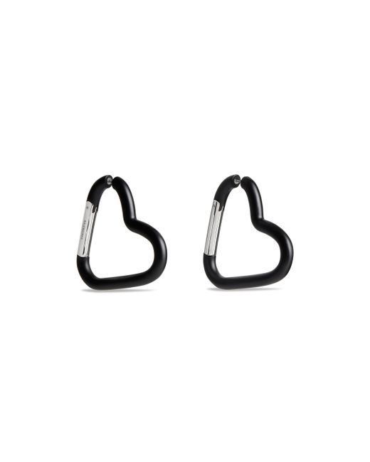 Balenciaga Black Love Clip Matte-finish Earrings