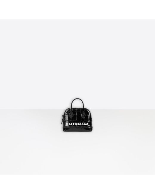 Balenciaga Ville Small Leather Handbag in Black | Lyst