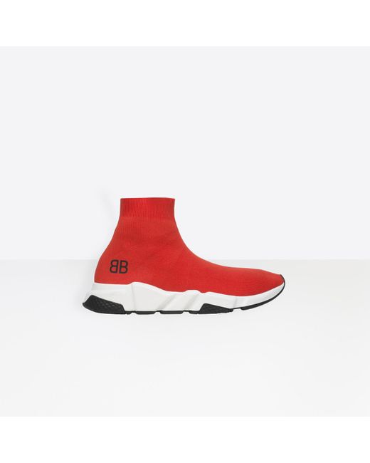 balenciaga speed trainer mens red