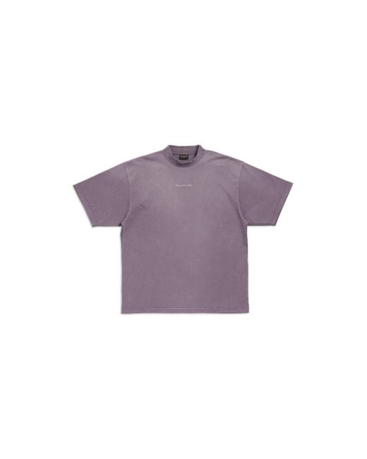 Balenciaga T-Shirt mit Logo-Print in Purple für Herren