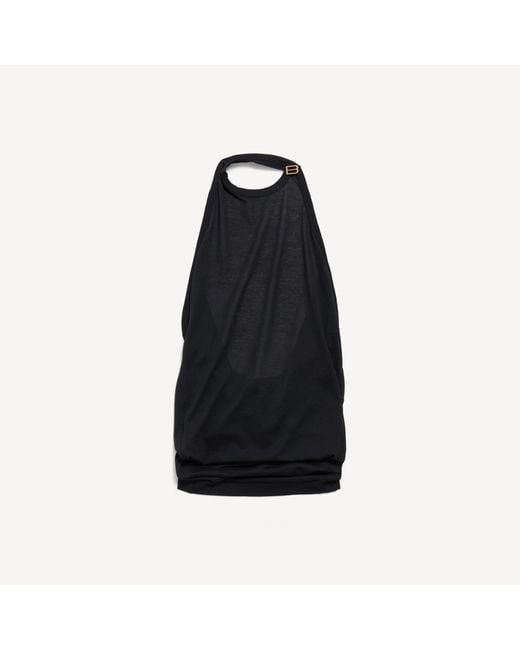 Balenciaga Black Draped Top