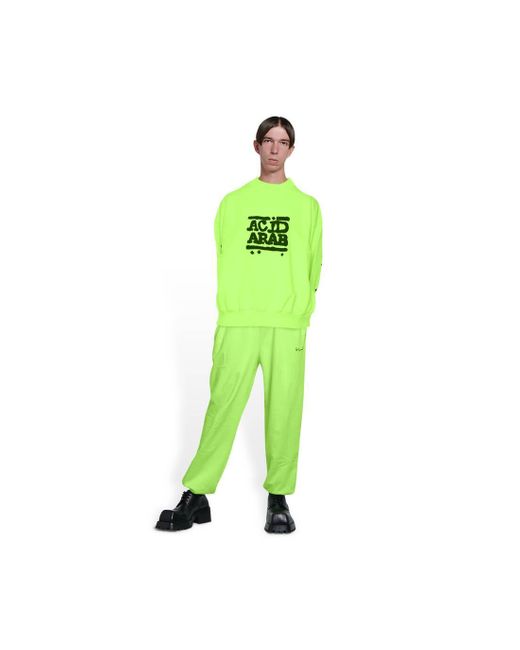 Balenciaga Green Music Acid Arab Merch Sweatshirt Regular Fit