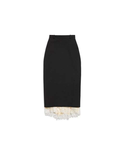 Balenciaga Black Lingerie Tailored Skirt
