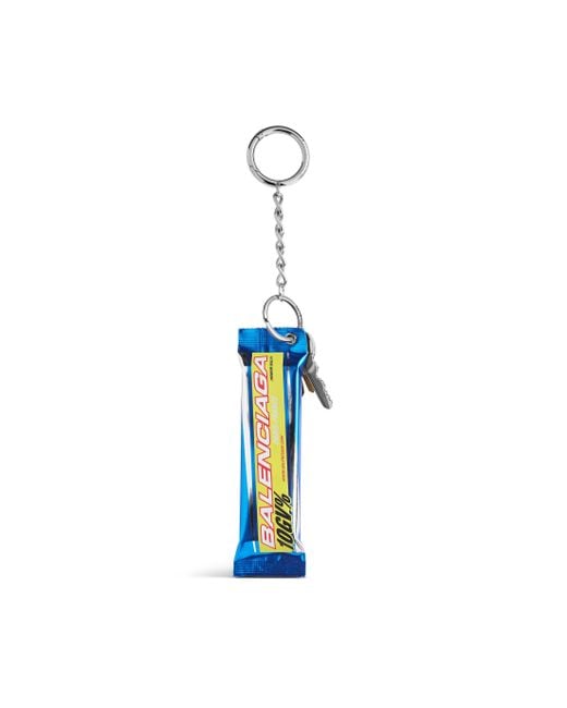 Balenciaga Blue Keychain Energy Bar Charm