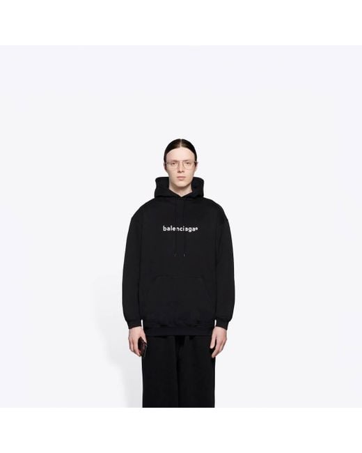 Felpa con cappuccio new copyright medium fit da Uomo di Balenciaga in Nero  | Lyst
