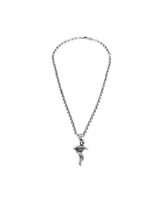 Balenciaga Metallic Goth Snake Necklace